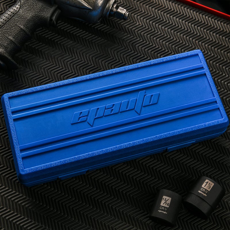 EPAuto مجموعة مفاتيح صدمات ضحلة من EPAuto بحجم 1/2 بوصة، CRV، 6 نقاط، 14 مفتاحاً - Image 5